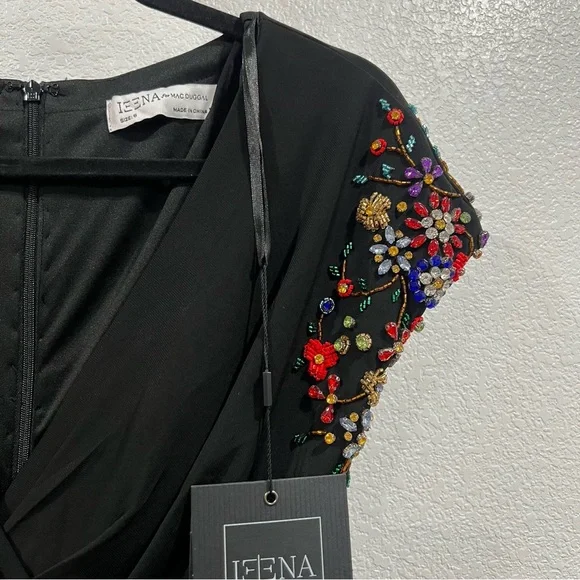 NWT Mac Duggal 55709 - Floral Beaded Mother of the Bride Gown in Black 6